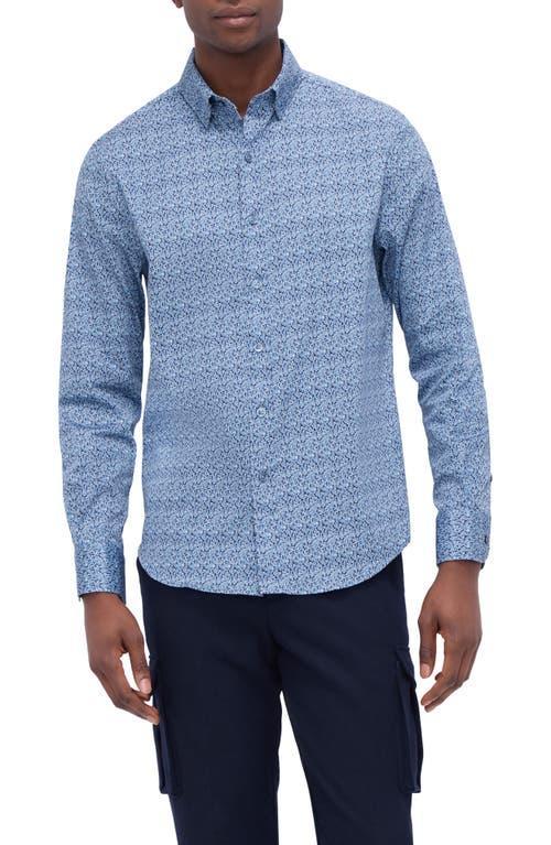 BUGATCHI James Diamond Ooohcotton Long-sleeve Button-down Shirt In Classic Blue Product Image