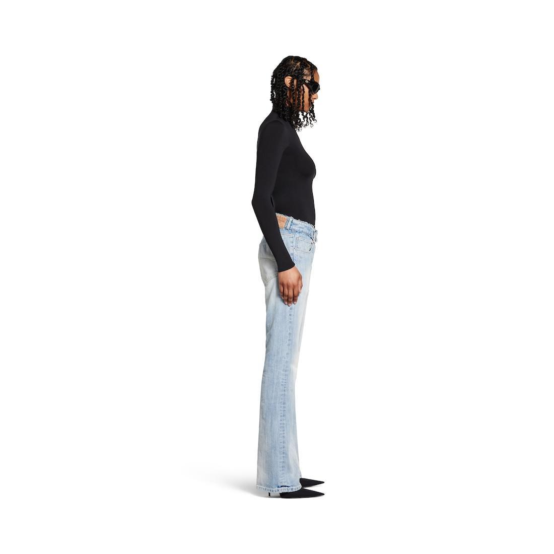 Women's Low Waist Pants in Light Blue Product Image