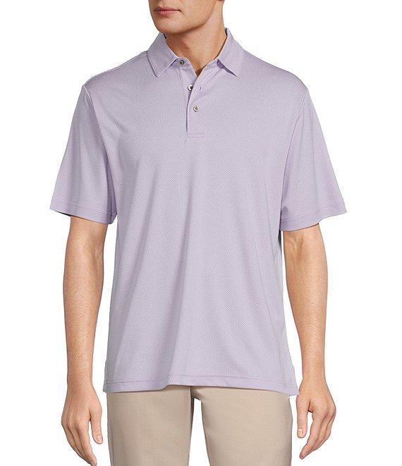 Roundtree & Yorke Performance The Fairway Short Sleeve Jacquard Polo Shirt Product Image