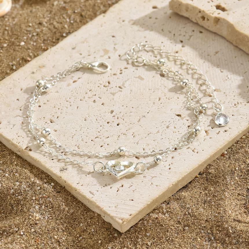 Heart Layered Anklet Product Image