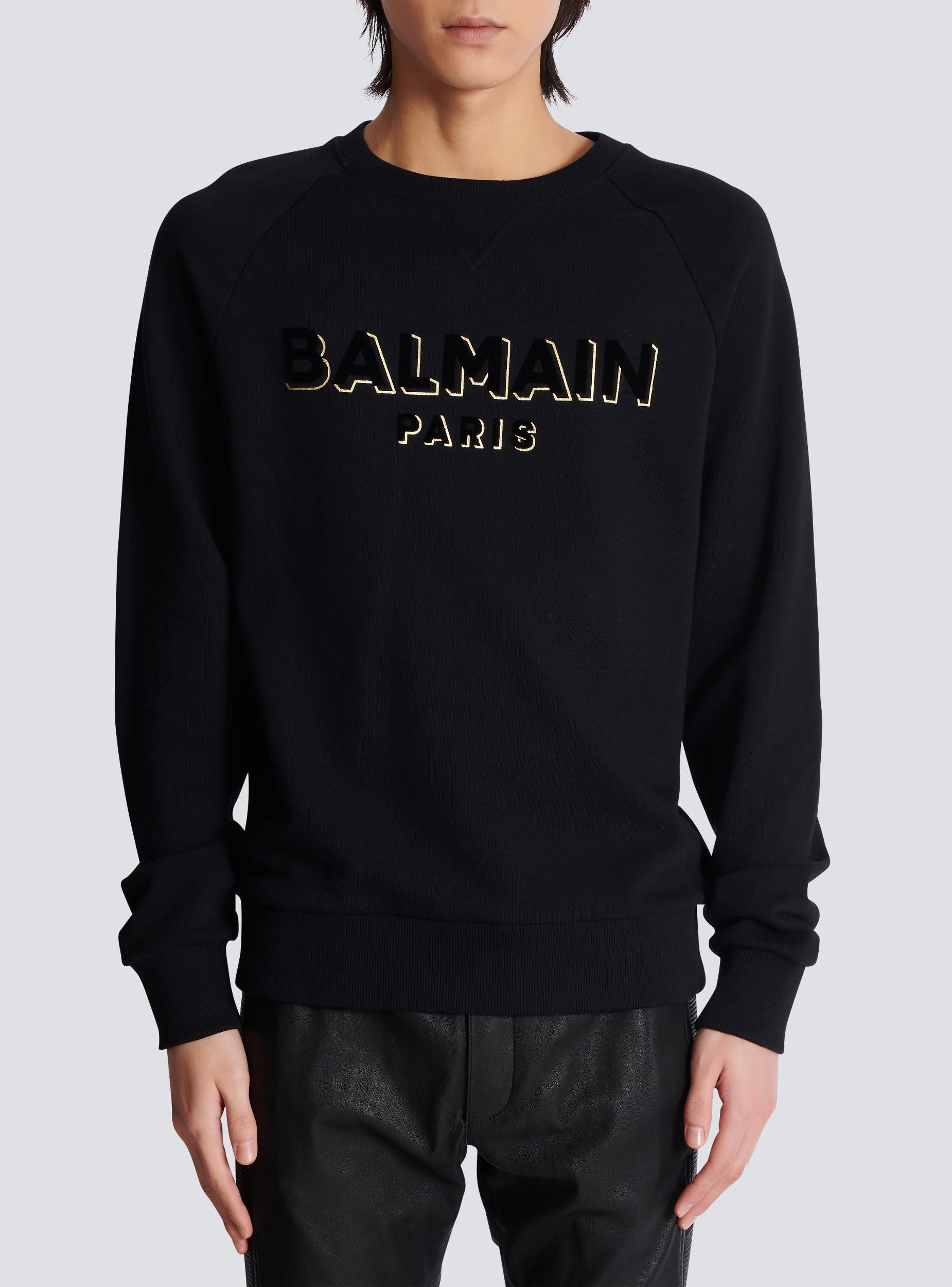 Metallic flocked Balmain sweatshirt Product Image