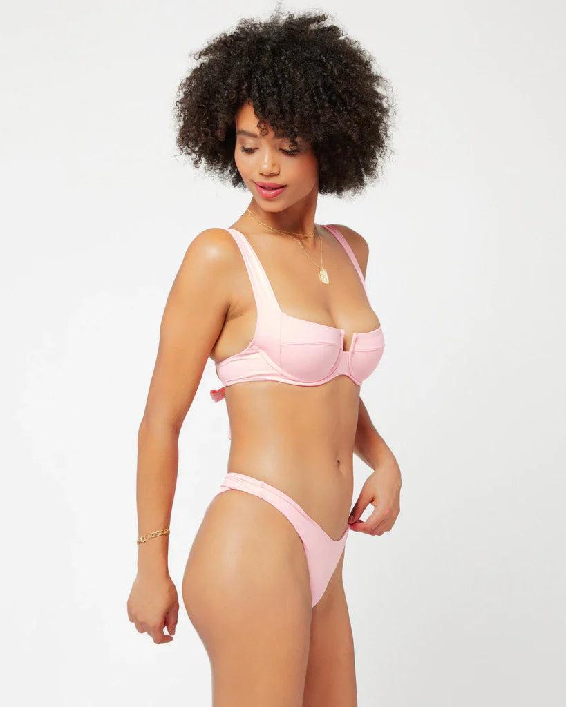 L*Space | Cabana Bitsy Bikini Bottom | Crystal Pink FINAL SALE Product Image