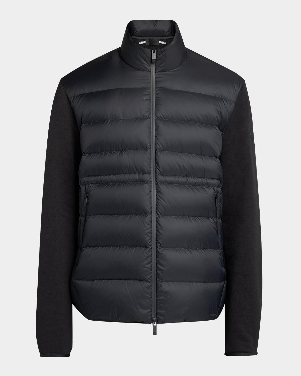 Mens Down-Filled Cardigan in Cotton Product Image