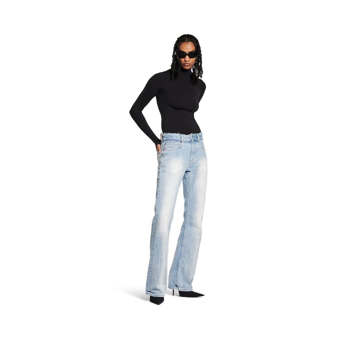 Women's Low Waist Pants in Light Blue Product Image