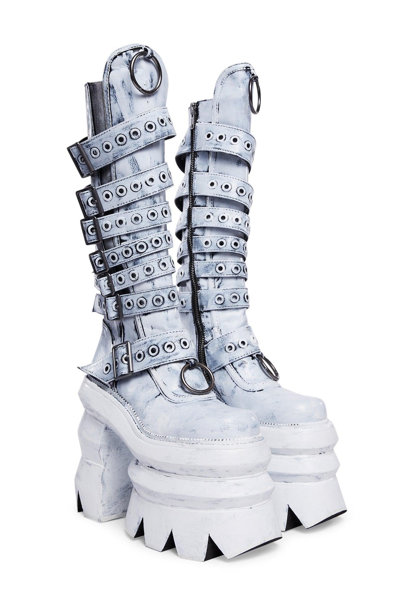 Never A Sellout Platform Boots - White Male Product Image