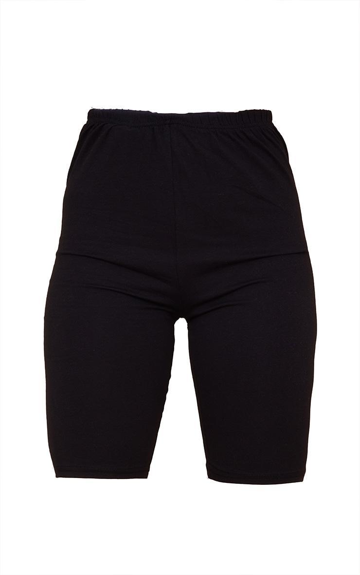 Basic Black Cotton Blend 2 Pack Bike Shorts Product Image