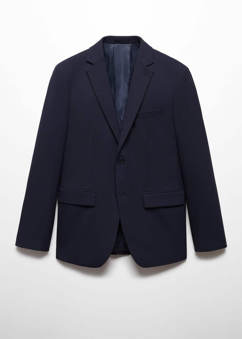 Stretch fabric slim-fit suit blazer - Men | MANGO USA Product Image