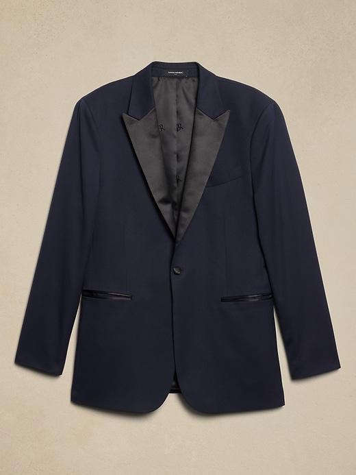 Tailored-Fit Luxe Tuxedo Suit Jacket Product Image
