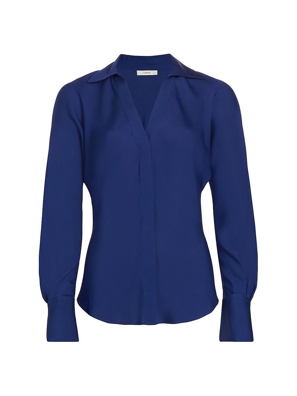 Womens Silk Slim-Fit Shirt Product Image