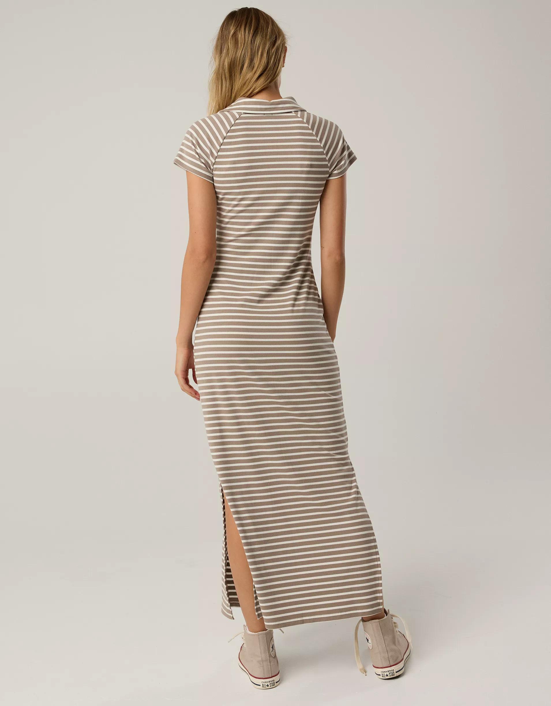 OFFLINE By Aerie Thumbs Up Heavyweight Polo Maxi Dress Product Image
