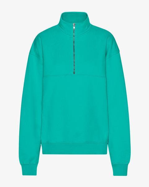 Organic Quarter Zip - Petrol Blue Product Image