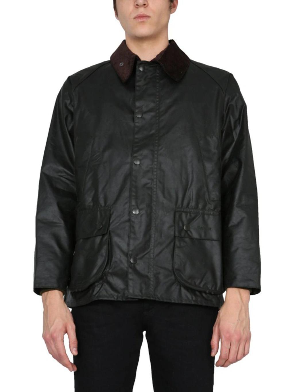 BARBOUR Green Cotton Outerwear Jacket In Grey Product Image