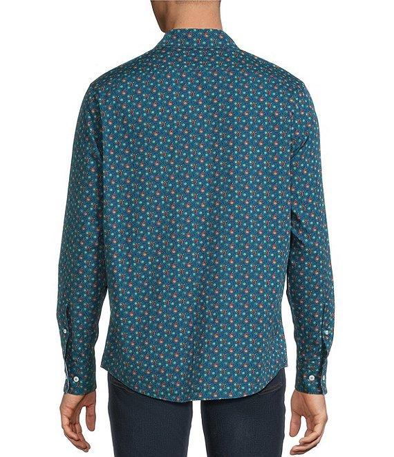 Cremieux Premium Denim Medium Paisley Print Stretch Long Sleeve Woven Shirt Product Image