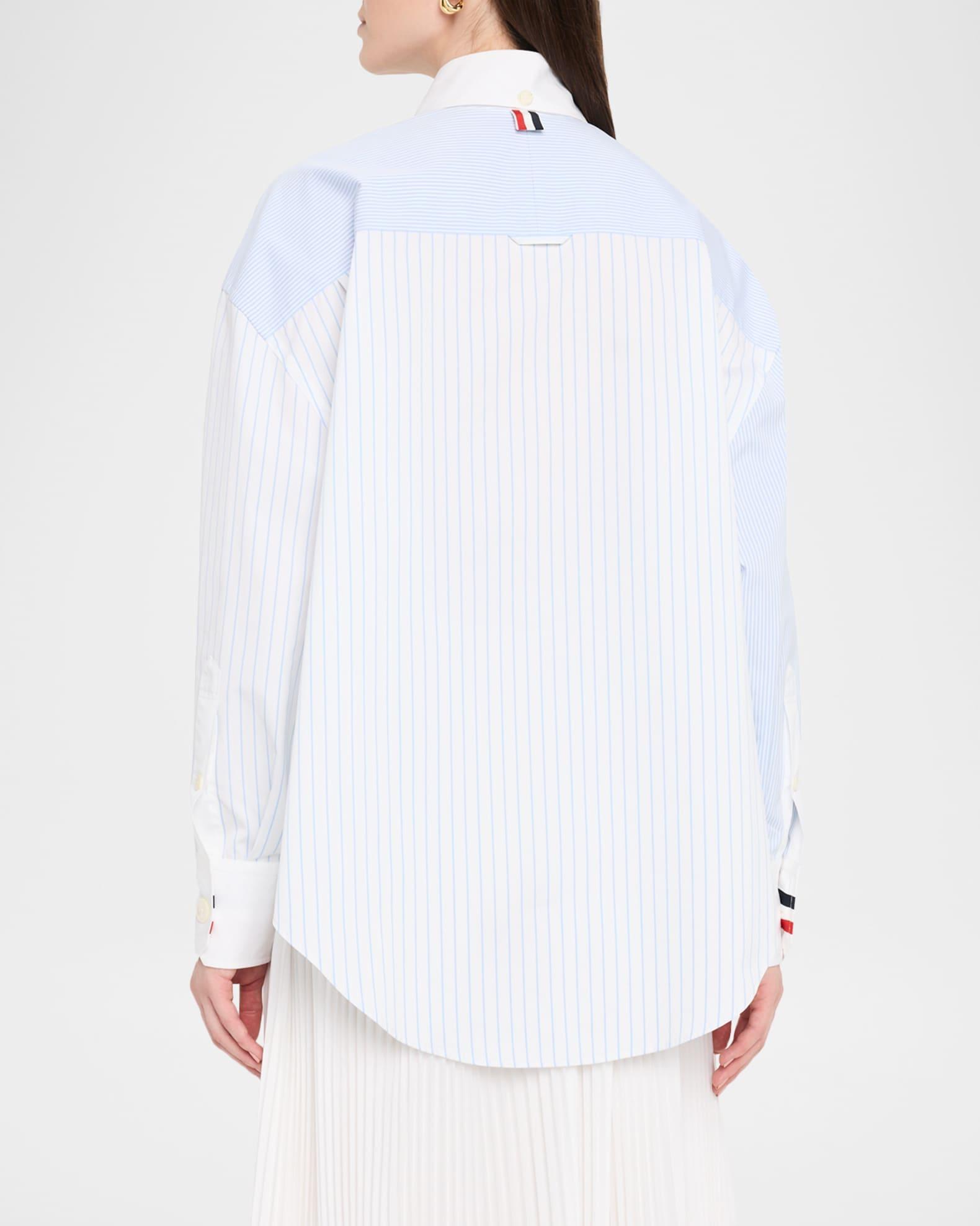 Fun Mix Micro Striped Poplin Oversized Shirt Product Image