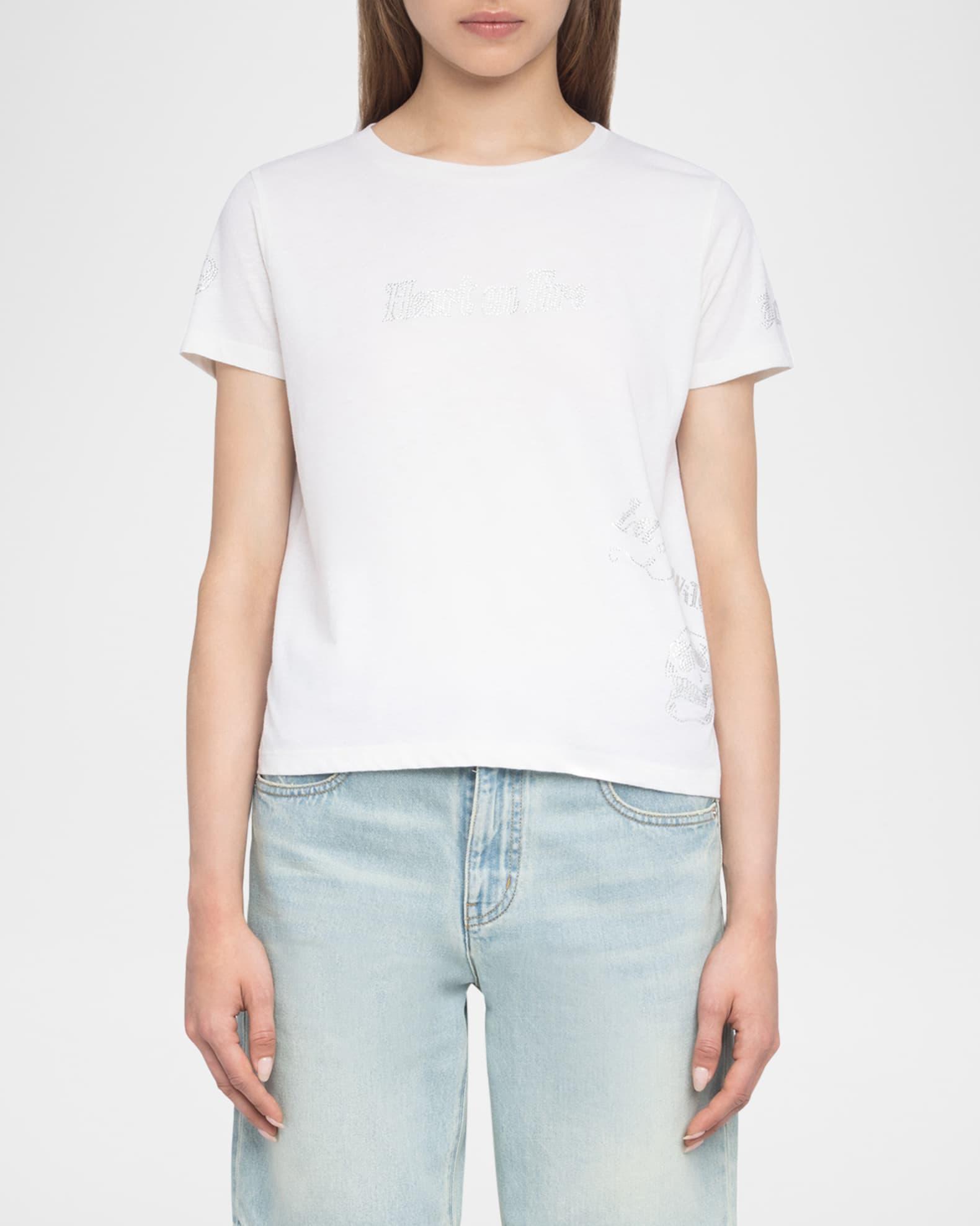 Alys Strass Hearts on Fire T-Shirt  Product Image