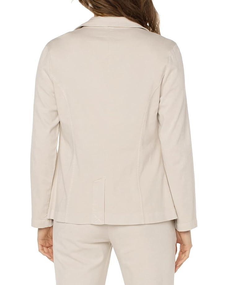 Fitted Blazer With Ruched Sleeves Product Image