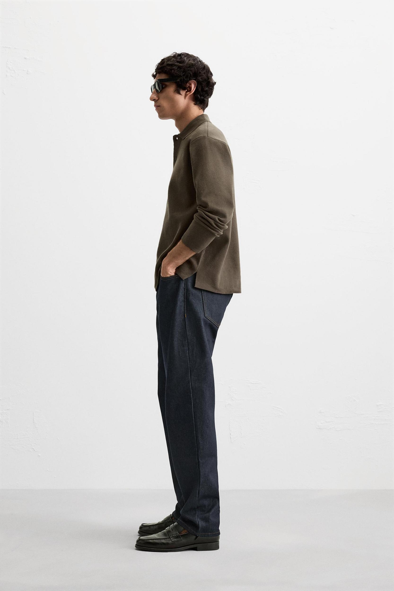 VISCOSE BLEND KNIT POLO SHIRT Product Image