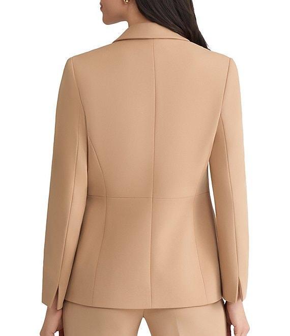 Kasper Stretch Twill One Front Button Peak Lapel Jacket Product Image