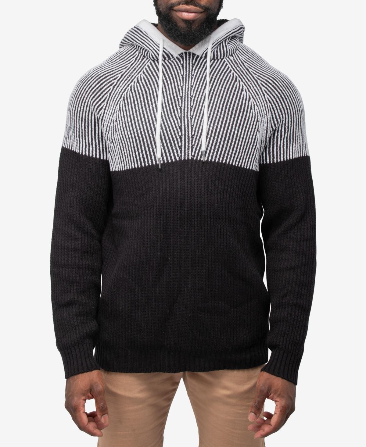 Men's Xray Regular-Fit Colorblock Pullover Hooded Sweater, Size: XXL, White Product Image