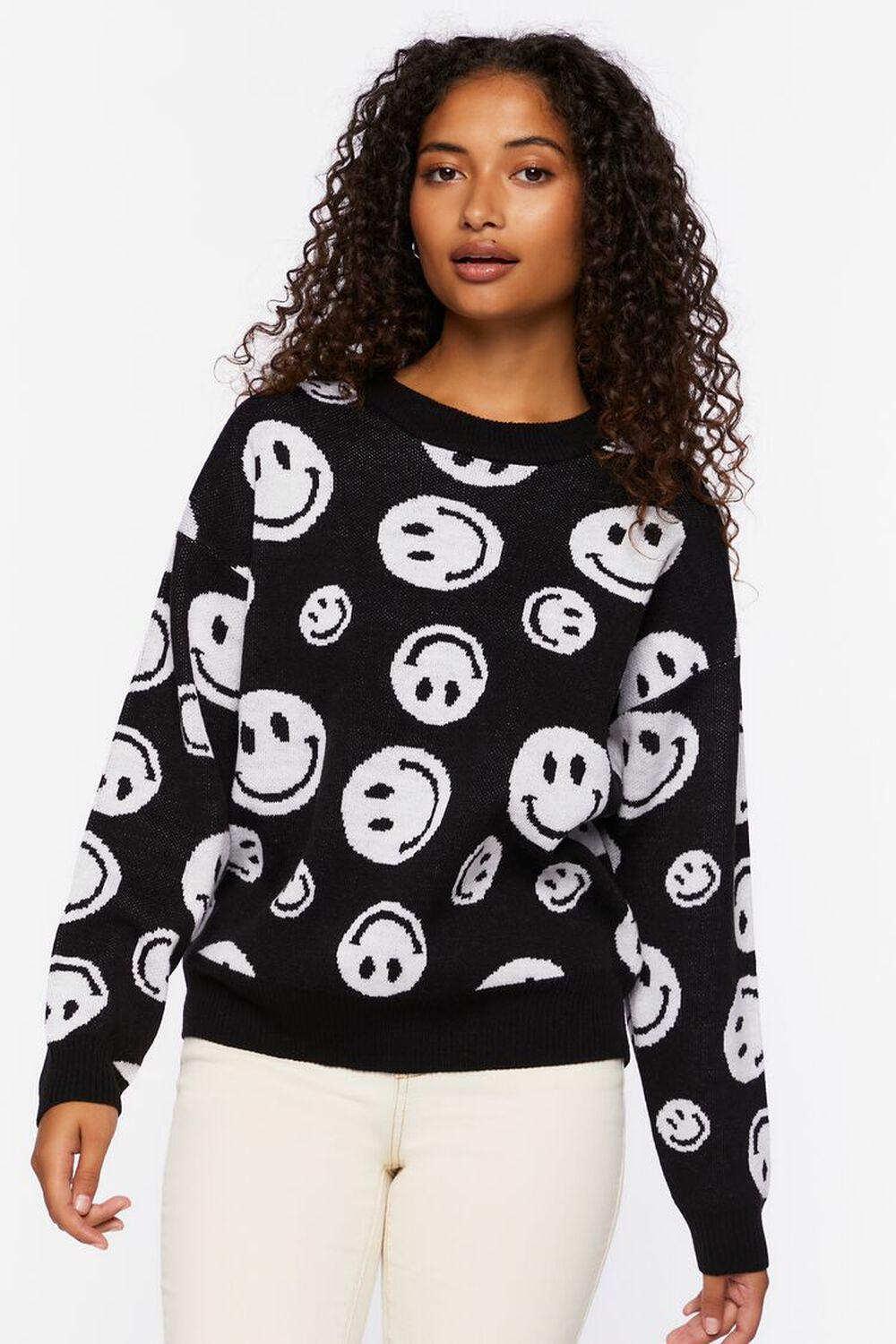 Happy Face Crew Sweater | Forever 21 Product Image