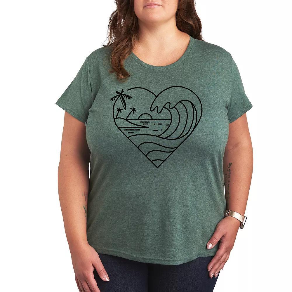 Plus White Line Horse Doodle Graphic Tee, Womens Product Image