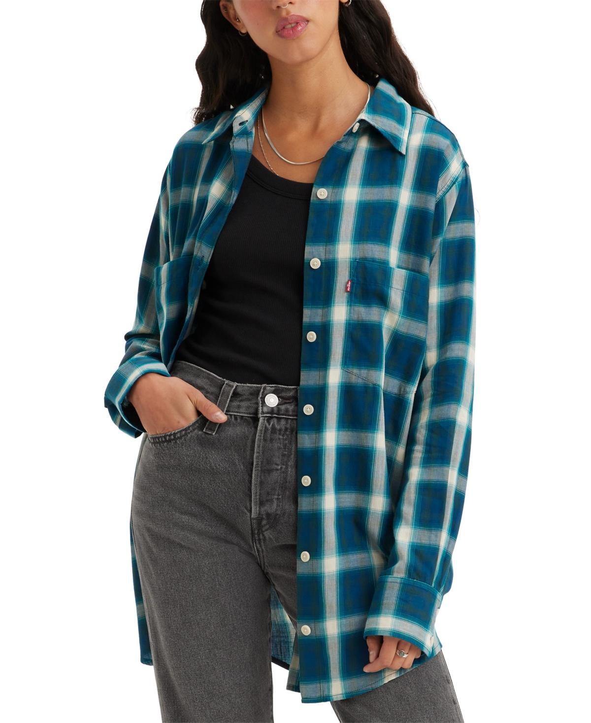Levi's(r) Womens Hasina Tunic (Marion Plaid Fired Brick) Women's Blouse Product Image