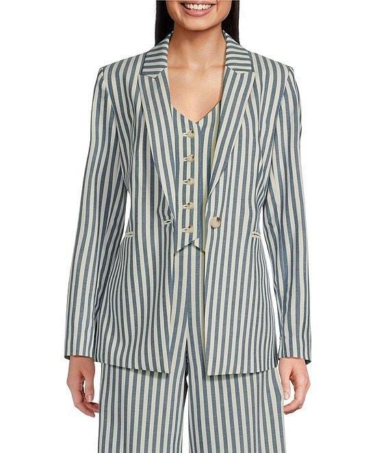 Alex Marie Liza Peak Lapel Stripe Blazer Product Image