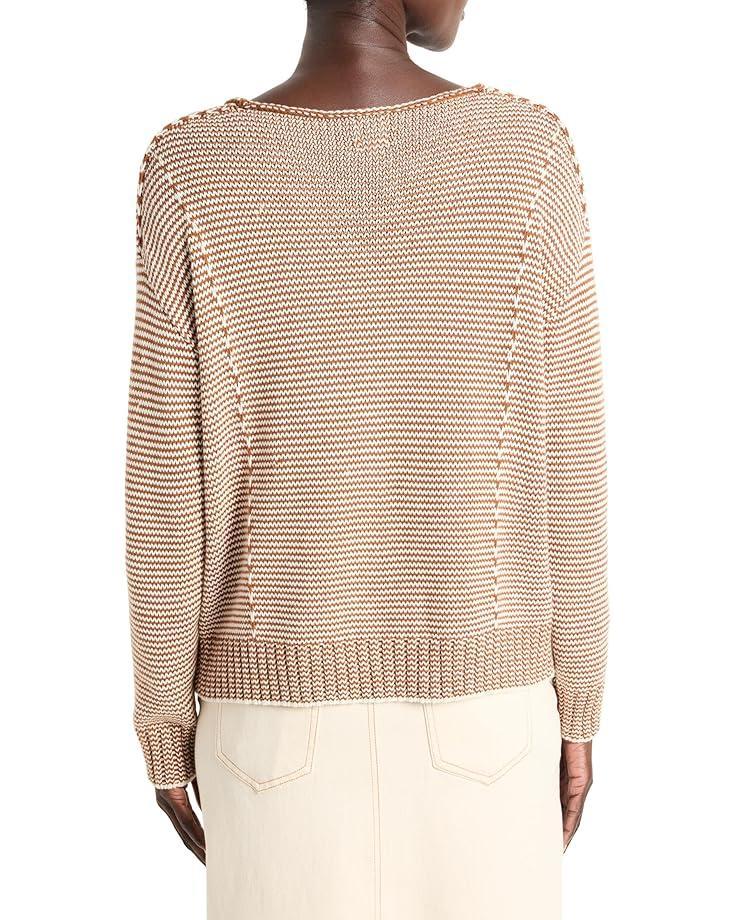 Pinstripe Notch Collar Knit Jacket Product Image