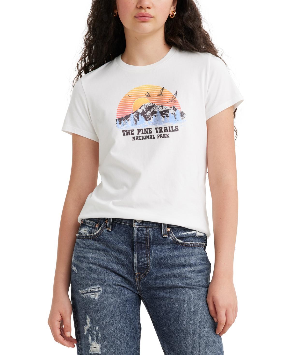 Women's Levi's® Logo Perfect Tee, Size: XS, Housemark Smokestack Product Image