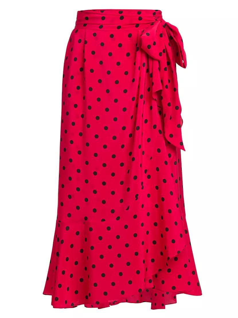 Silk Wrap Midi-Skirt Product Image