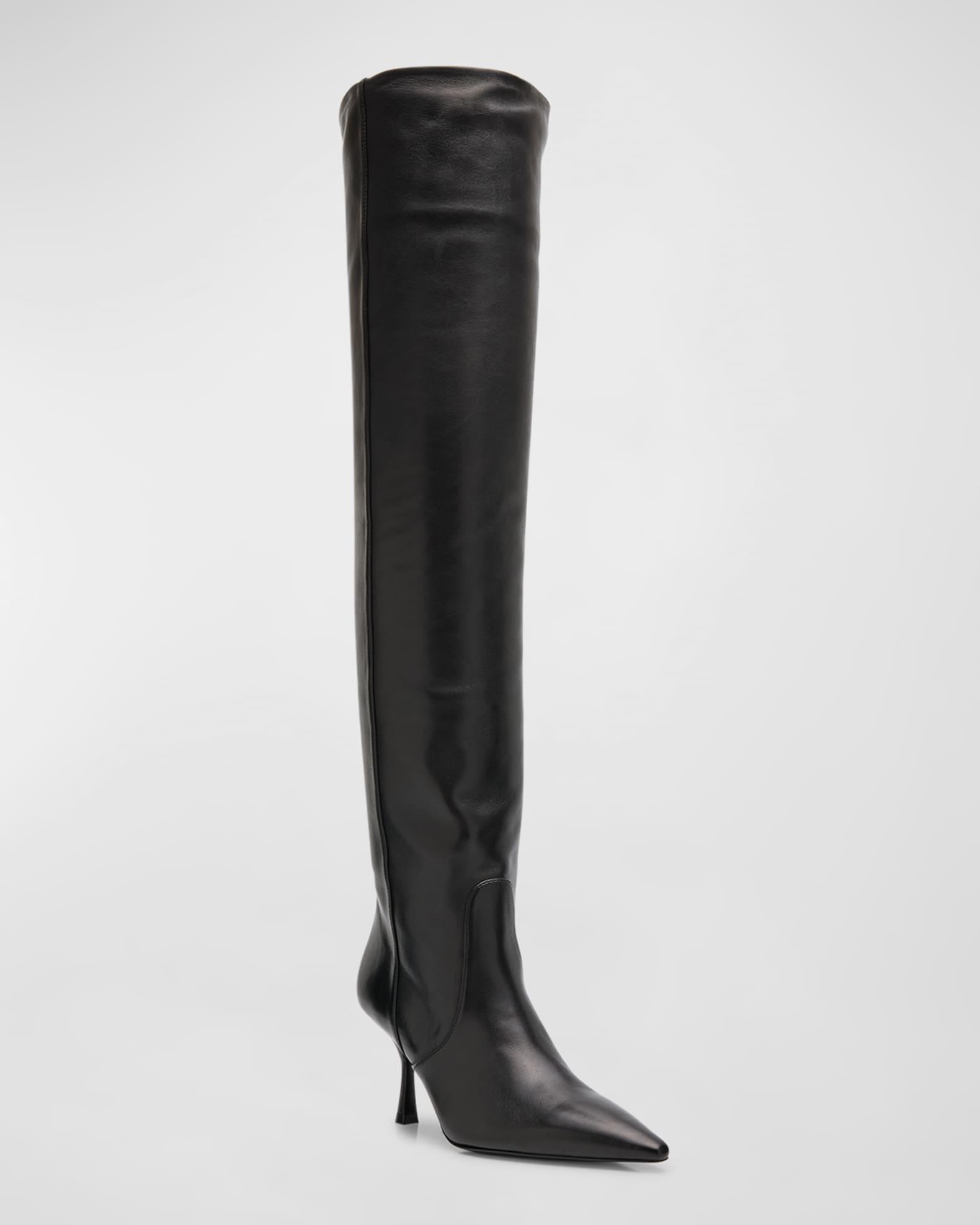 Naomi Leather Over-The-Knee Boots Product Image