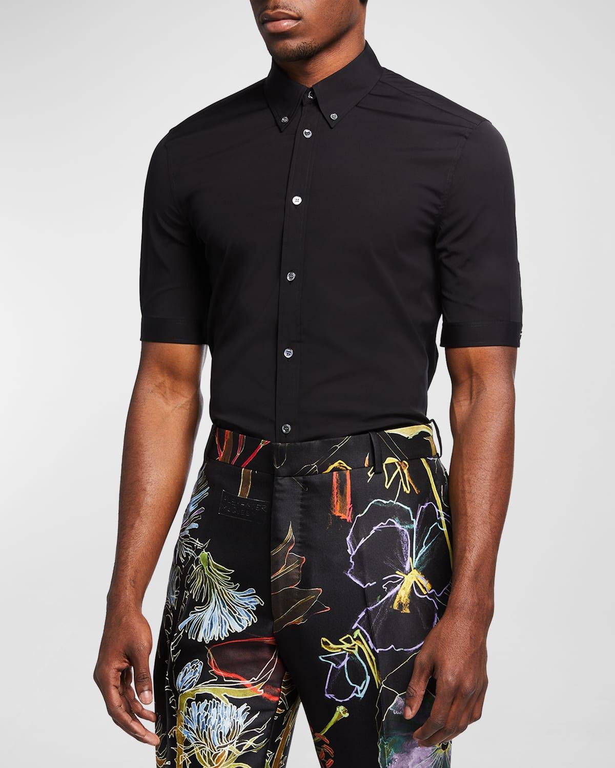 Mens Classic Cotton Short-Sleeve Sport Shirt Product Image