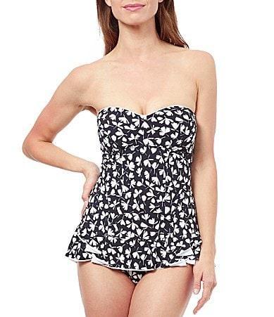 Womens Floral Peplum Tankini Top Product Image