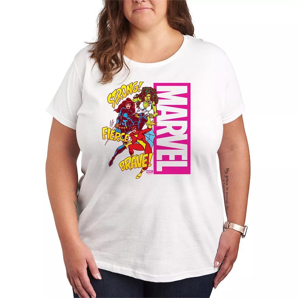 Plus Size Marvel Women Strong Fierce Graphic Tee, Womens Product Image