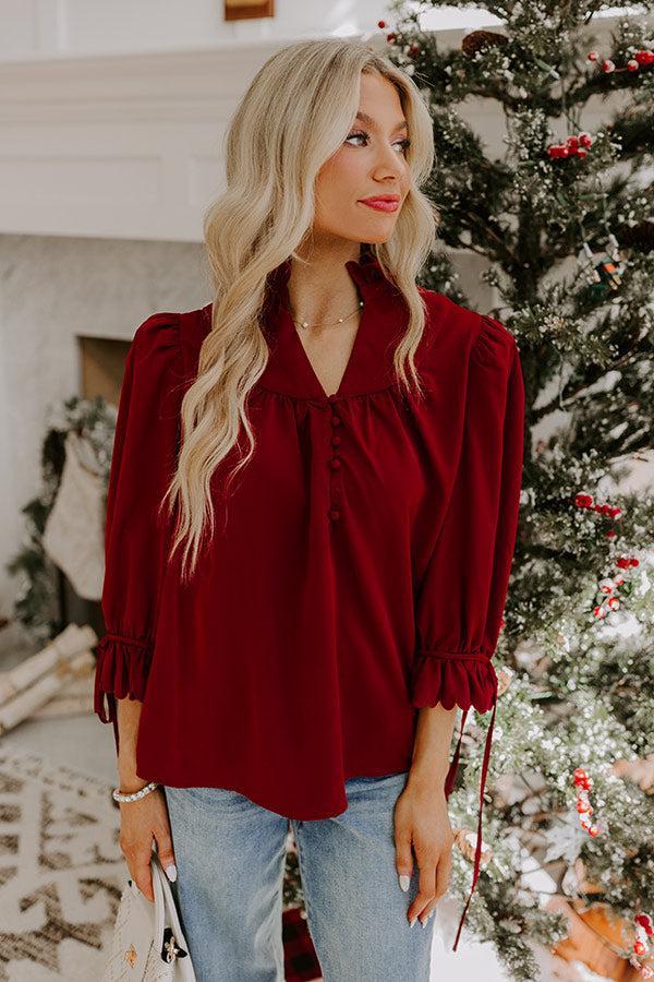 Merlot Sippin' Shift Top Product Image