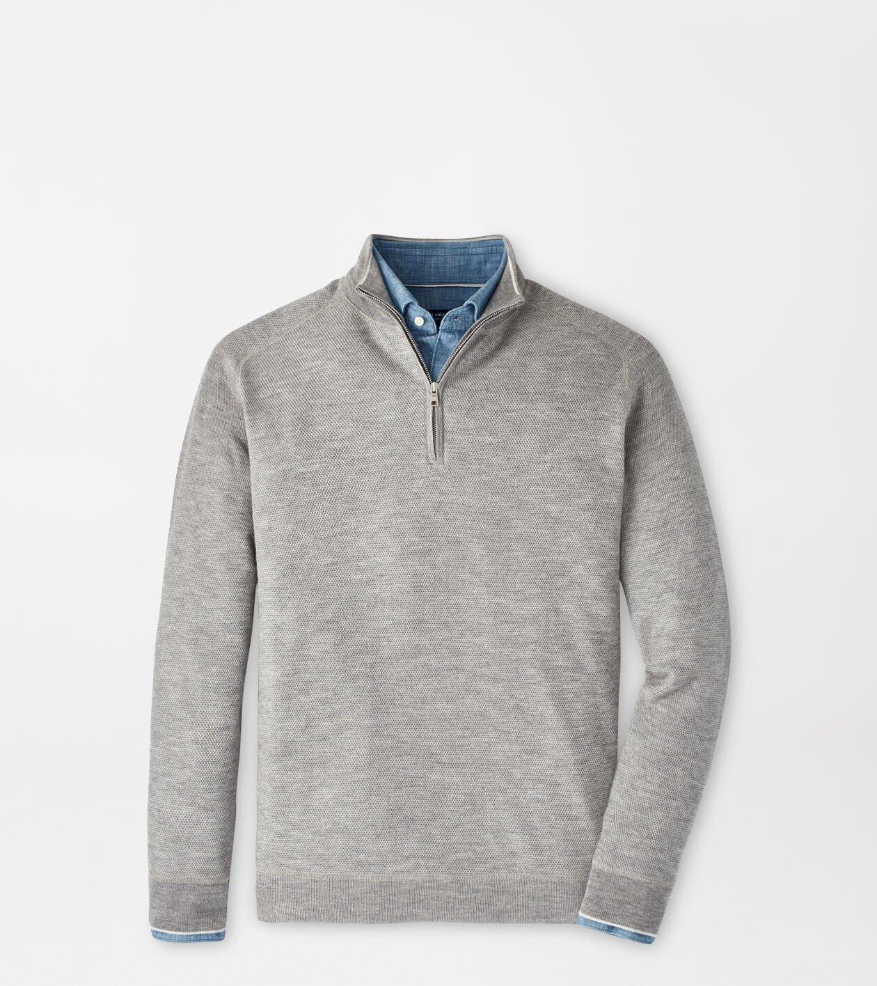 Voyager Cashmere-Silk Saddle Shoulder Quarter Zip Product Image