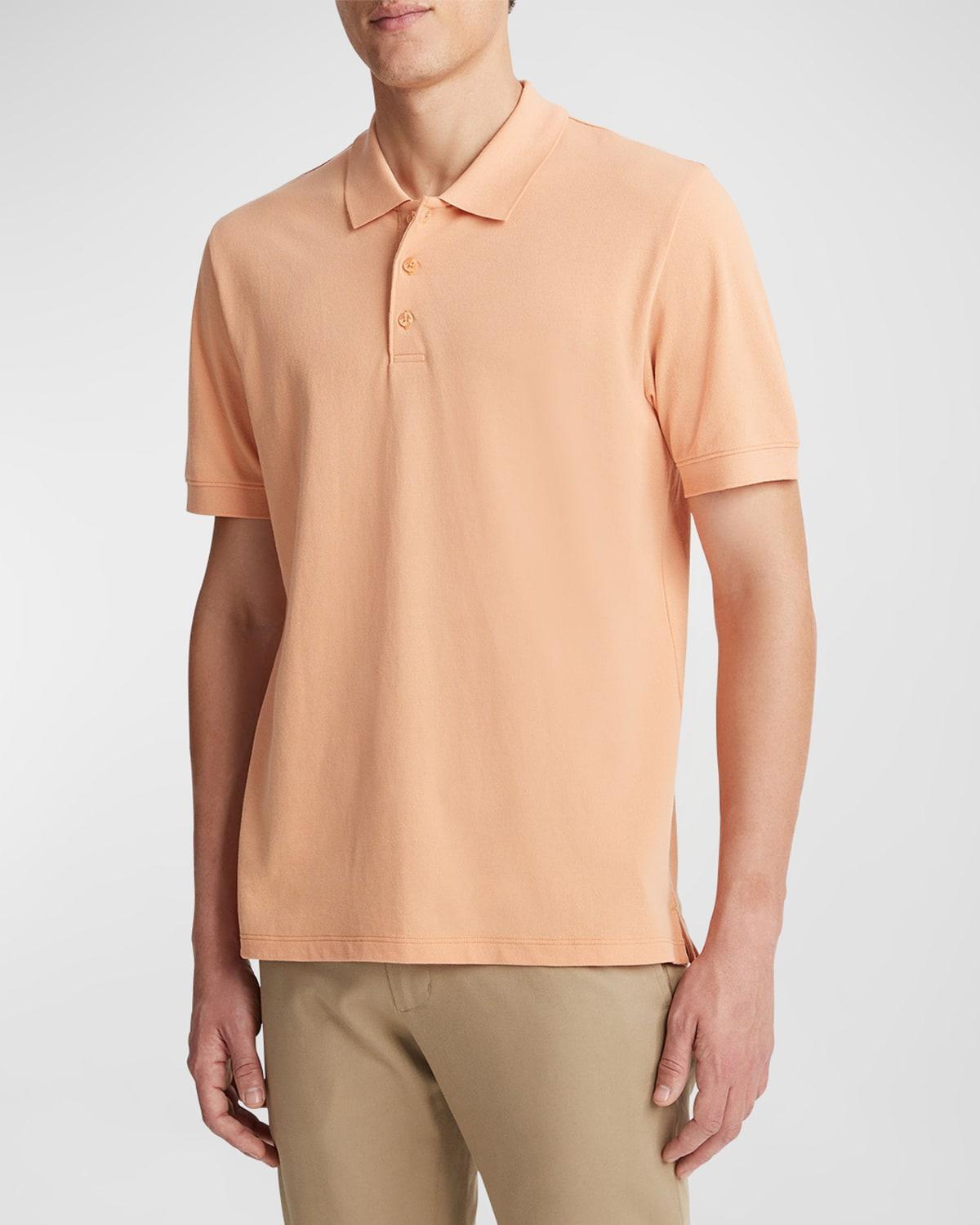 Mens Cotton Piqu Polo Shirt, Optic White, Size XS Vince Product Image
