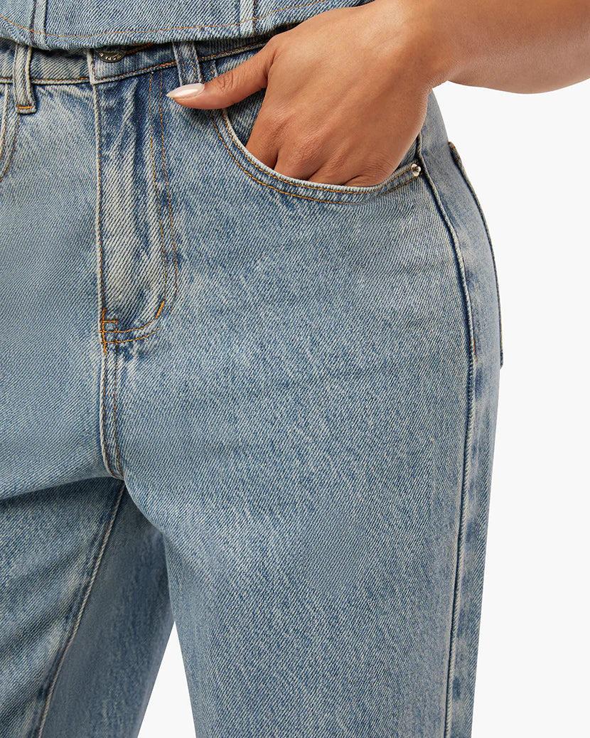 WeWoreWhat Wide Leg Denim Pants Product Image