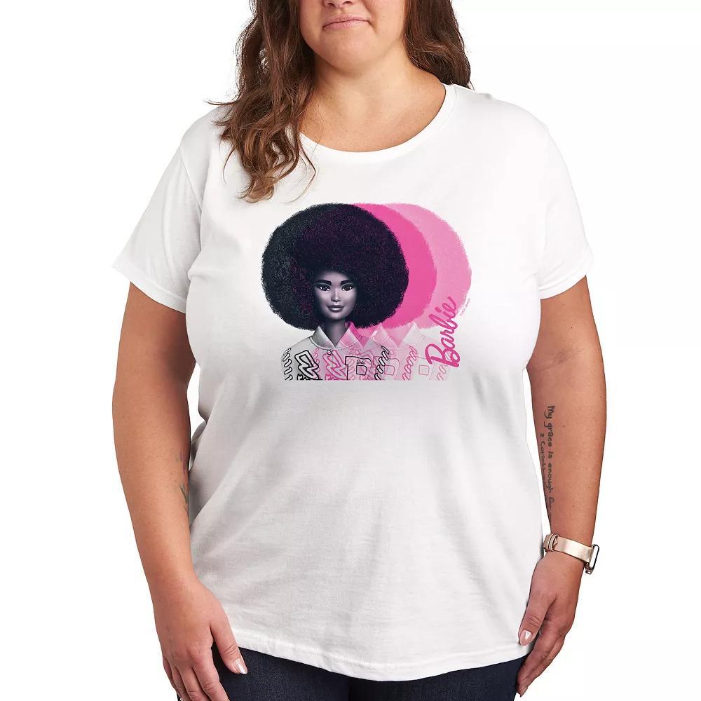Plus Barbie Black And Pink Graphic Tee, Womens Product Image