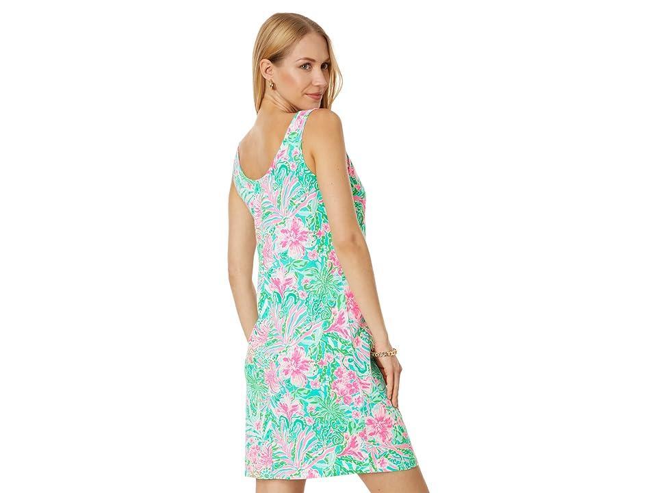 Lilly Pulitzer Newberri Tank Dress (Amalfi Blue Leaf It Wild) Women's Clothing Product Image