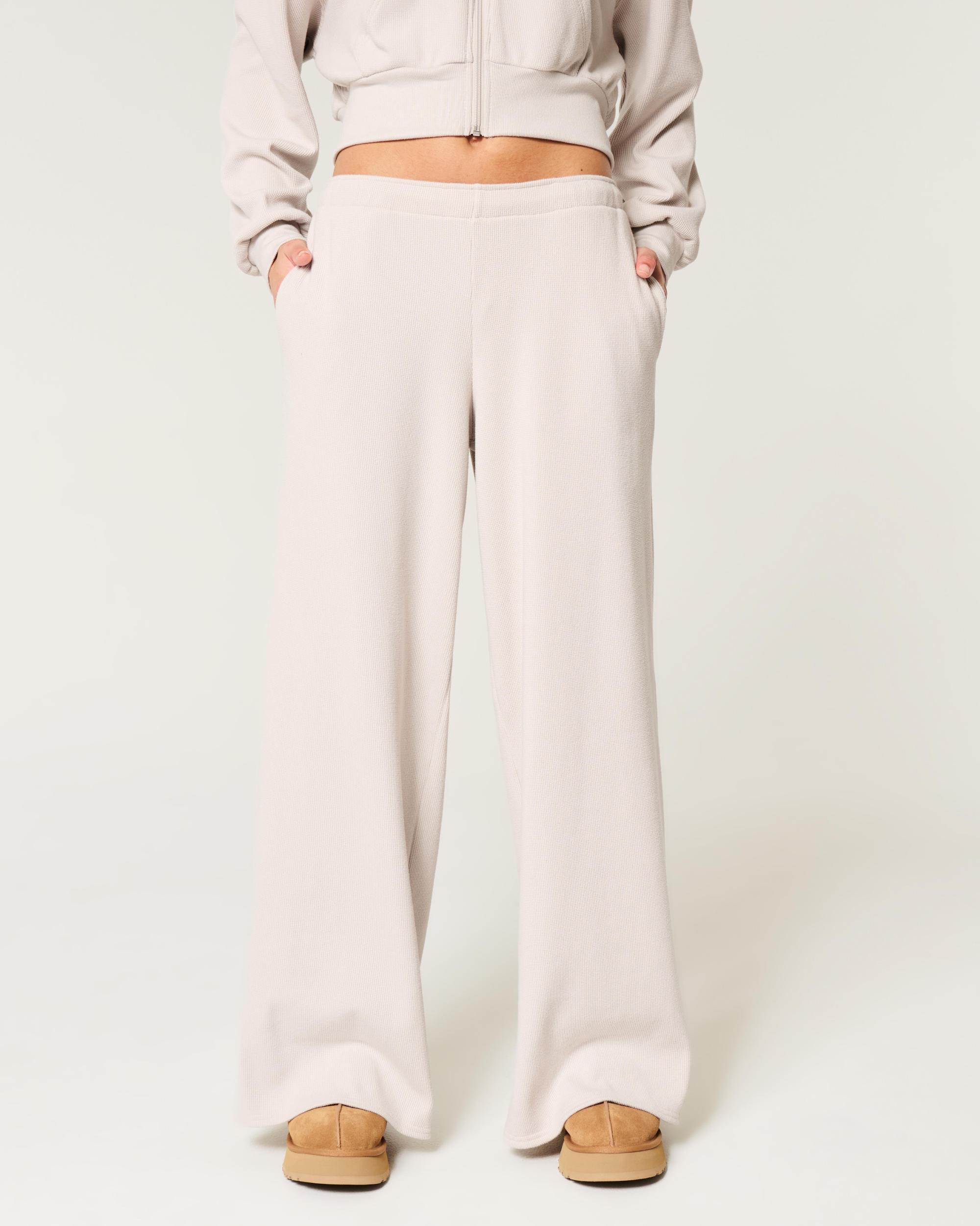 Gilly Hicks Cozy Waffle Wide-Leg Pants Product Image