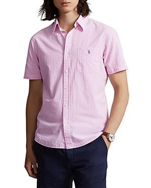 Mens Prepster Seersucker Untucked-Length Shirt Product Image