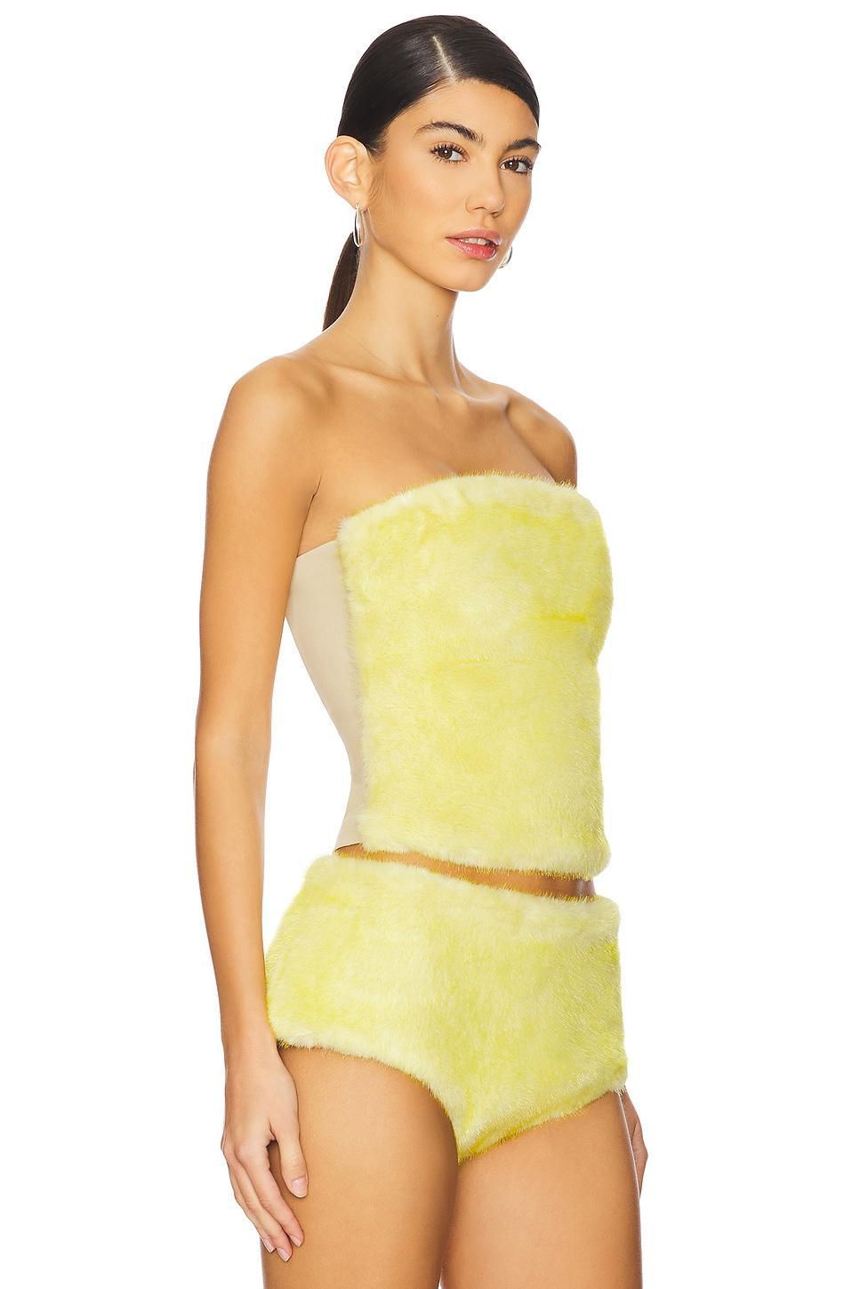 Power Faux Fur Bandeau Top CULTNAKED Product Image