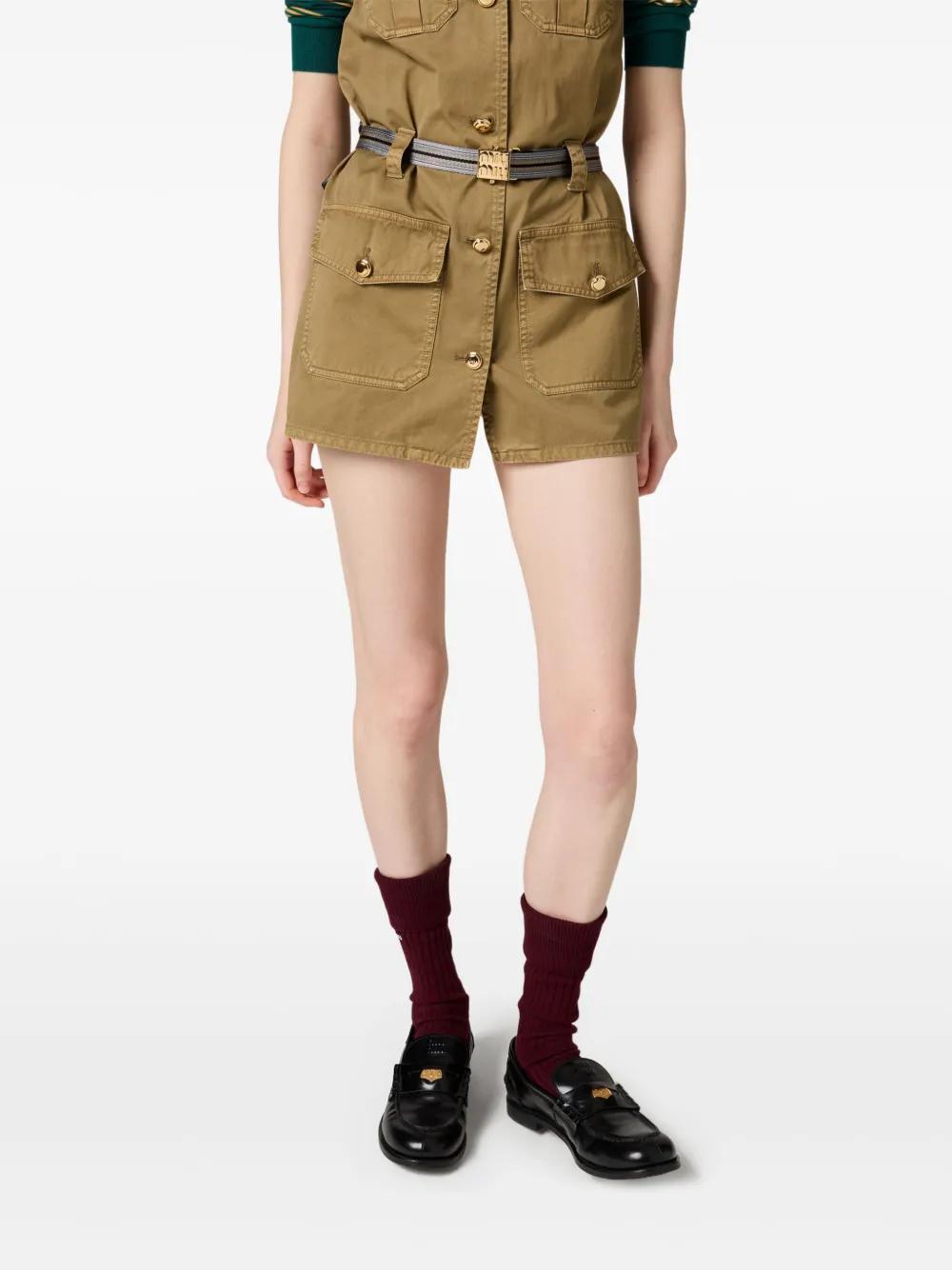 garment-dyed cotton mini dress Product Image
