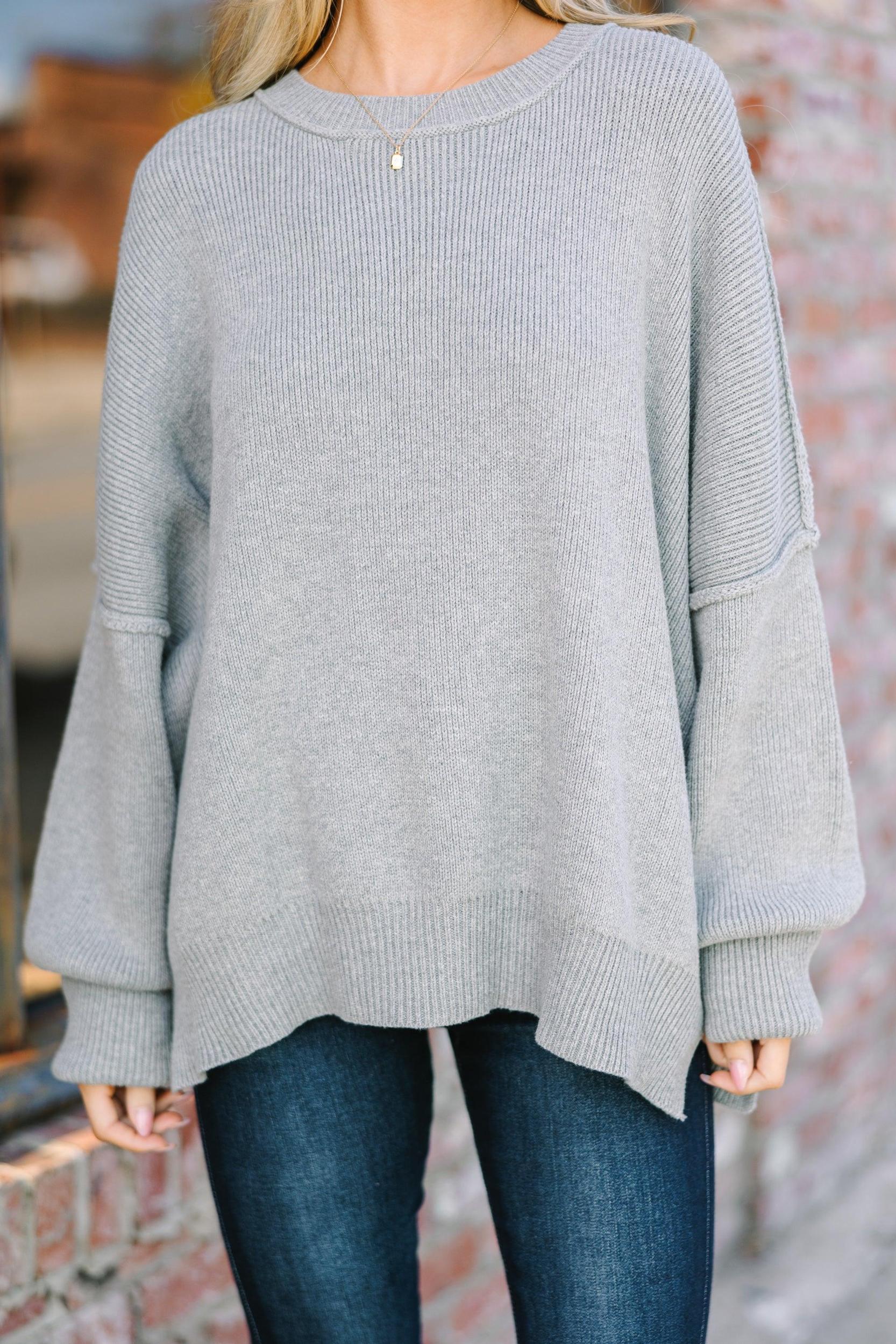 Give You Joy Heather Gray Dolman Sweater Female Product Image
