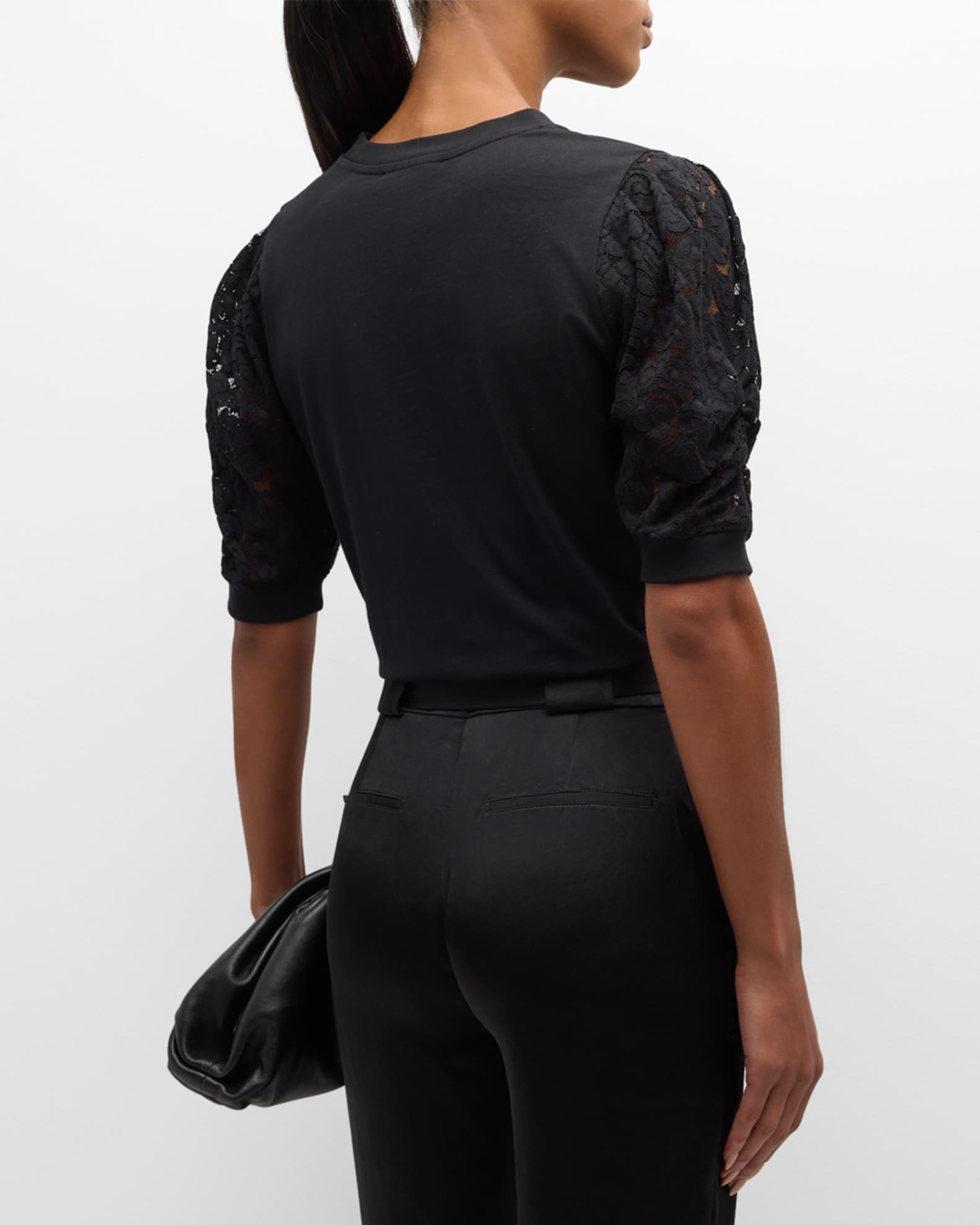 Frankie Lace-Sleeve Tee Product Image