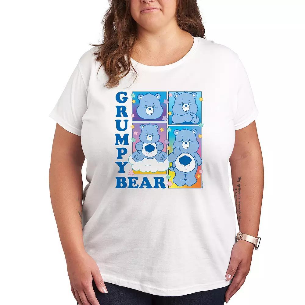 Plus Care Bears Grumpy Bear Grid Graphic Tee, Womens Product Image