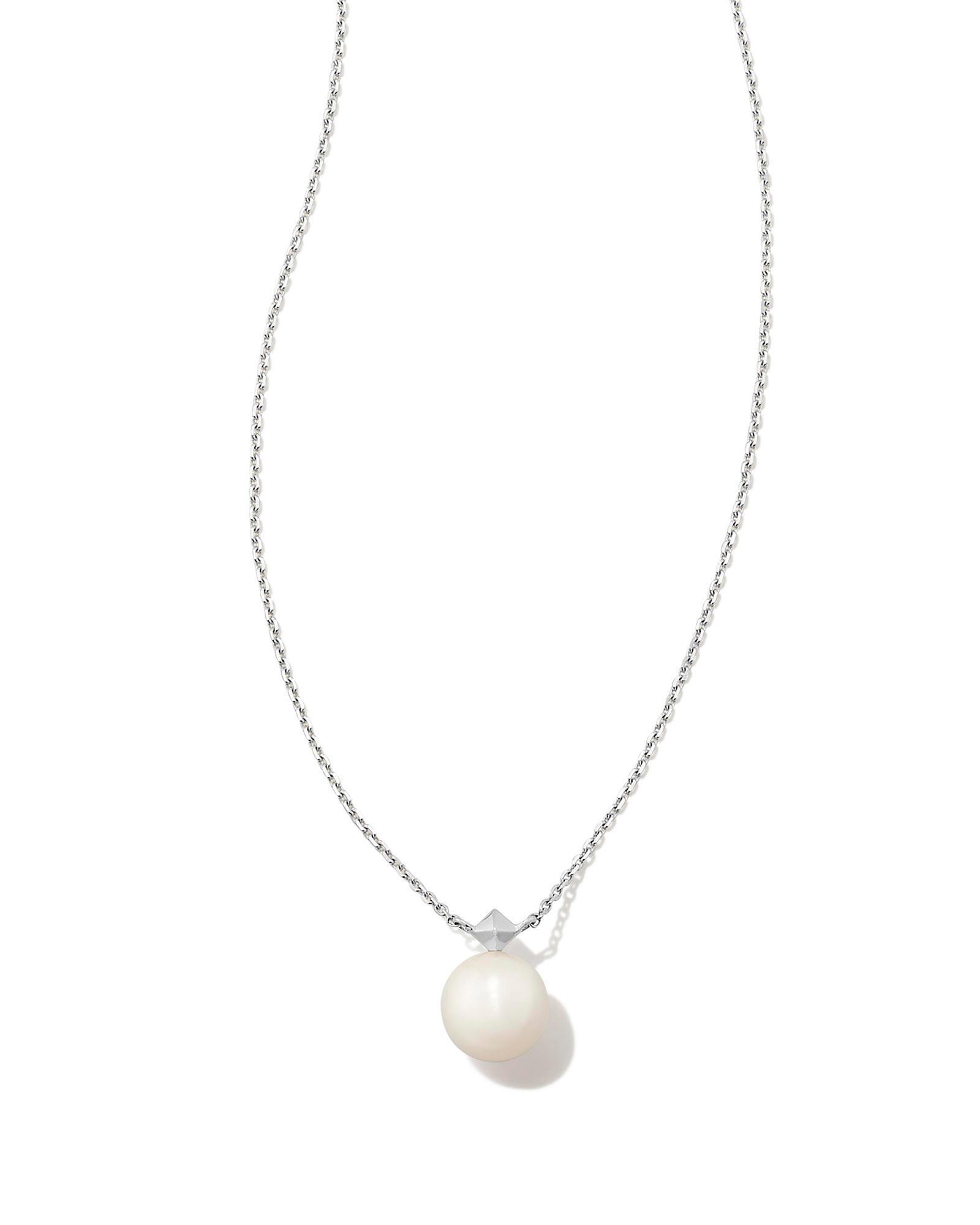 Hadleigh 14k White Gold Pendant Necklace in Freshwater Cultured Pearl Product Image
