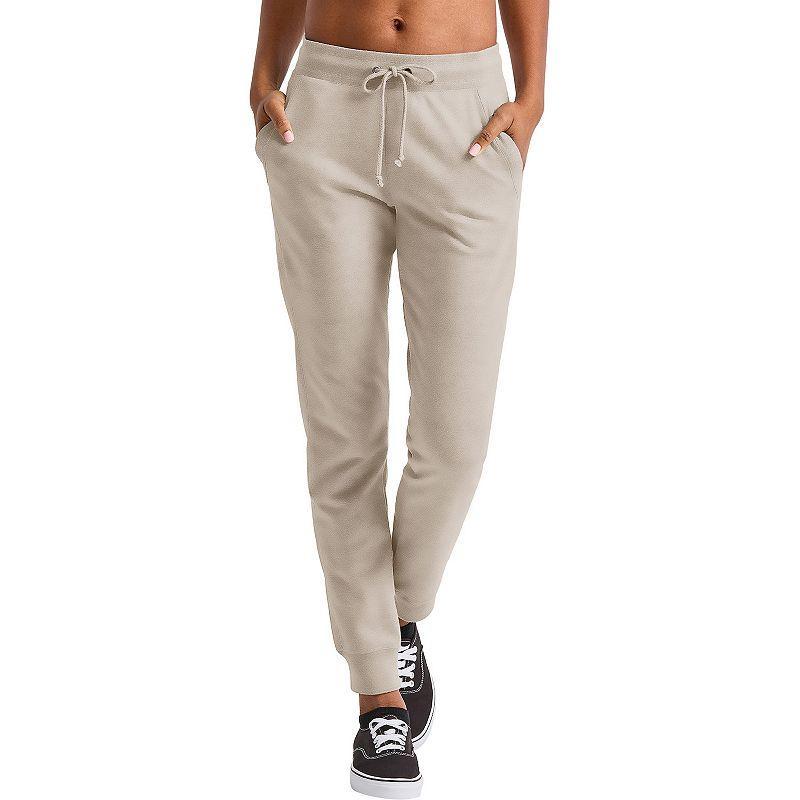 Womens Hanes French-Terry Joggers Navy Pe Grey Product Image