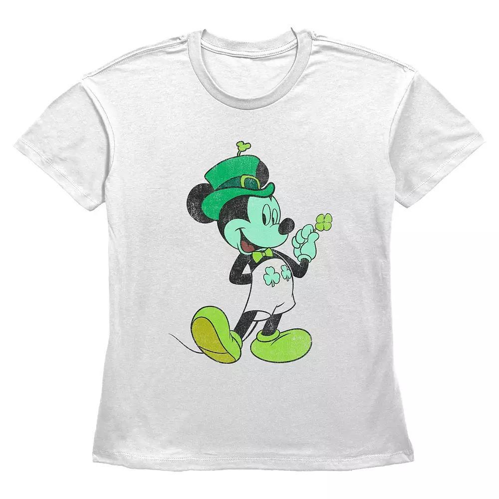 Disney's Mickey Mouse Lucky Outfit Women's Graphic Tee, Size: Large, White Product Image